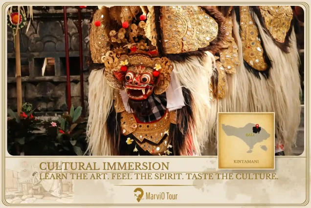 MarviO Tour Bali Cultural Immersion cover - Kintamani highlands featuring traditional art lessons, spiritual experiences, and local cuisine tasting