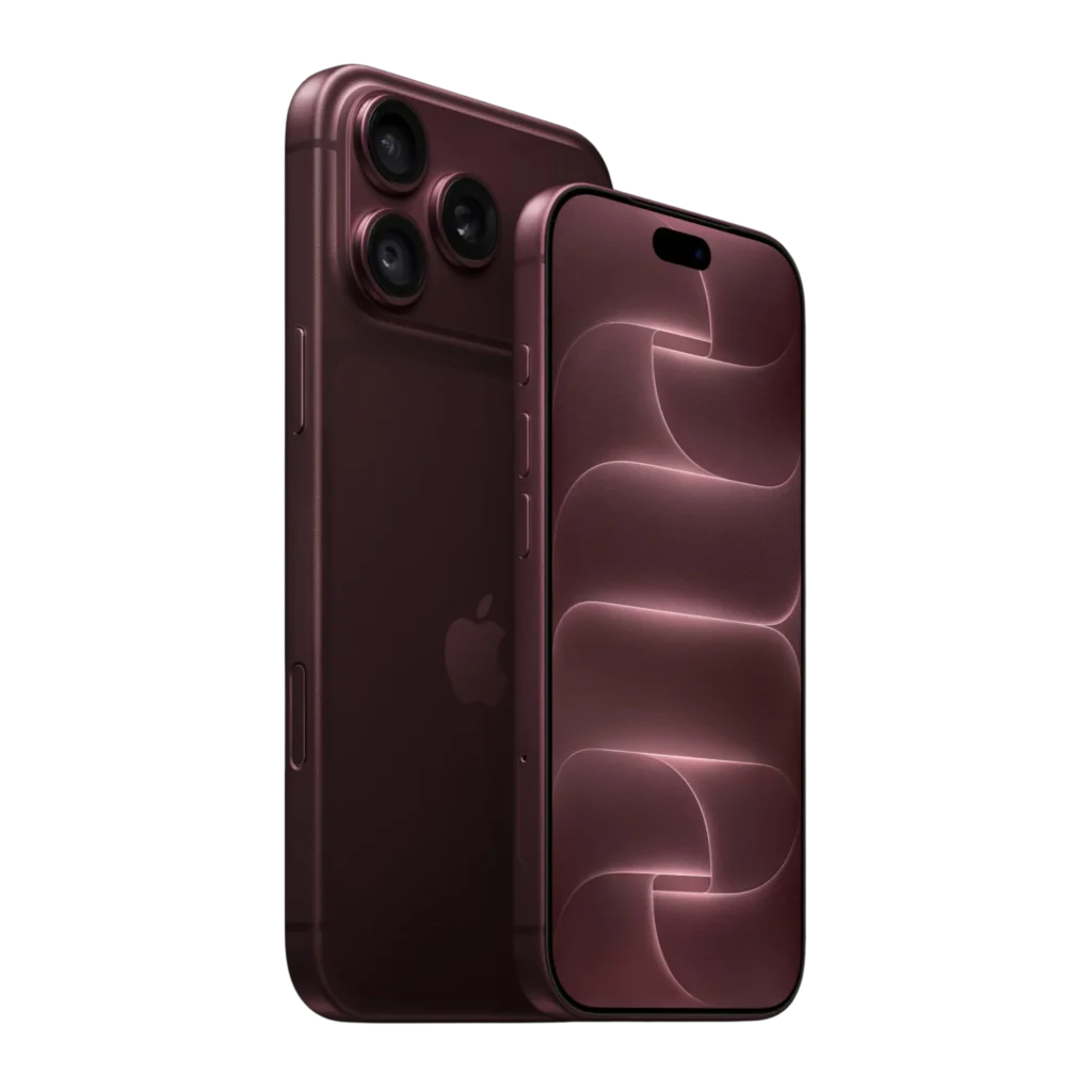 iPhone 18 Pro with MarviO Tour USA trip planning, Burgundy colors.