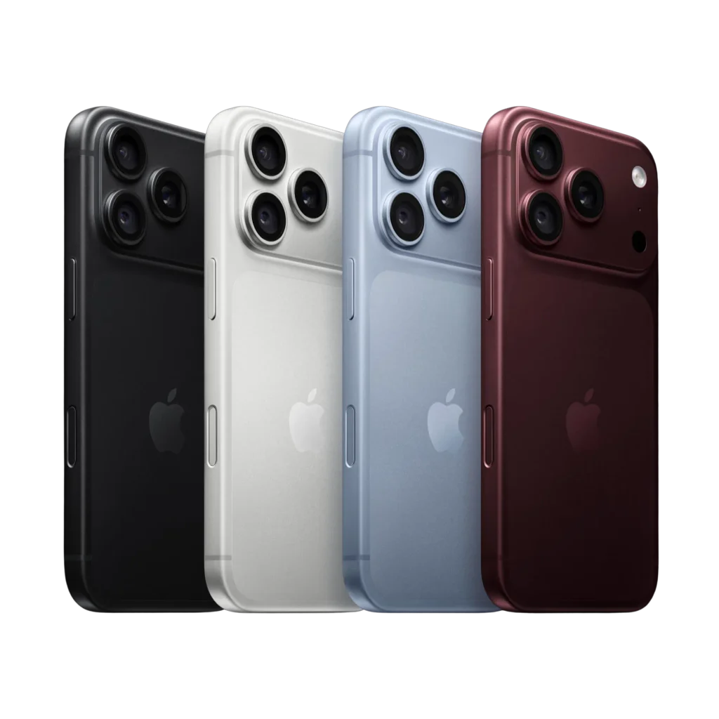 iPhone 18 Pro and Pro Max in new Glacier Blue and Burgundy colors, concept render.